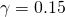 \gamma=0.15